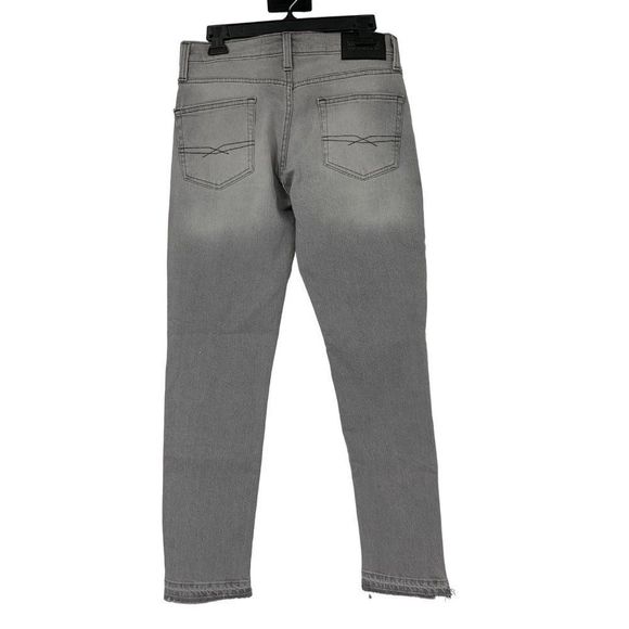 Signature Levis S37 Slim Women Gray Jeans Size 29 x 31 Raw Hem Stretch EUC - Picture 4 of 11